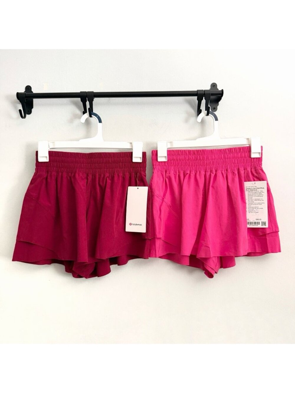 NEW Lululemon Bundle of 2 Pink Shake It Out High Rise Run Shorts 2.5" Women’s XS